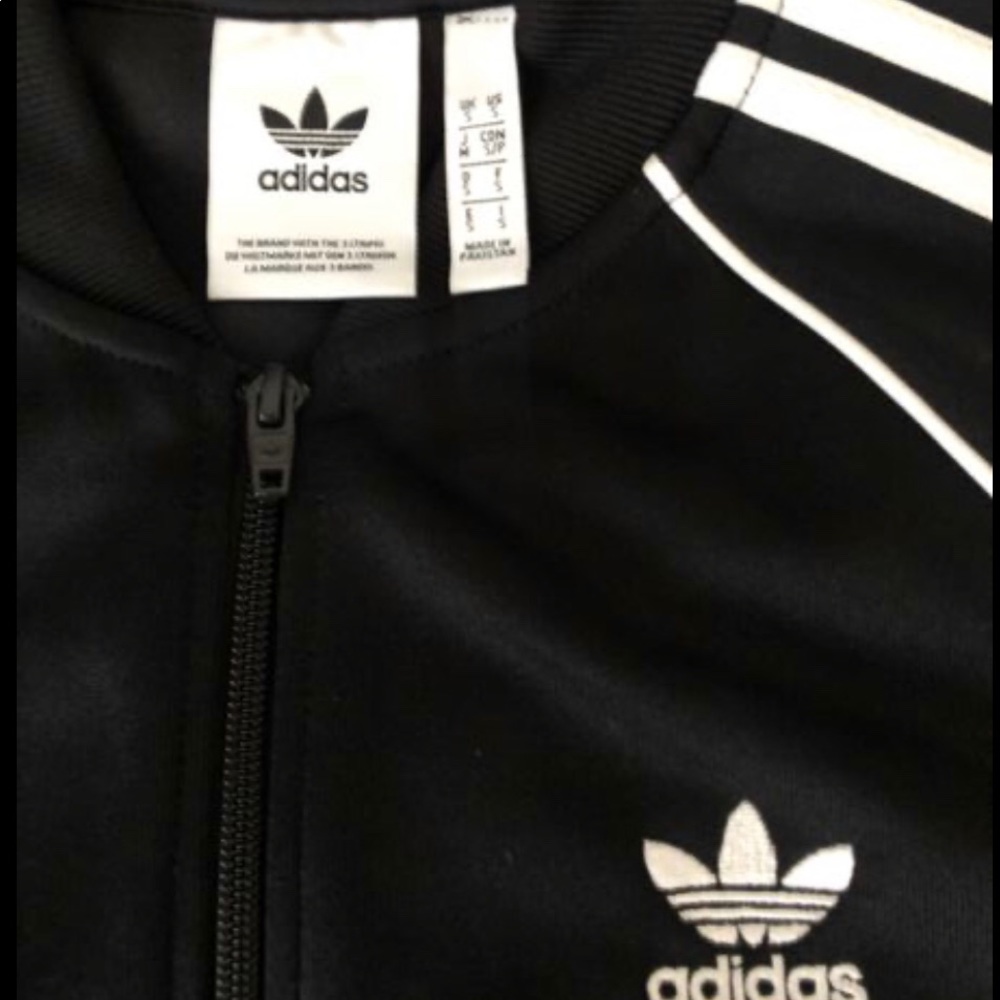 Adidas black track jacket